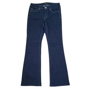 White House Black Market Flare Leg Dark Wash 8
